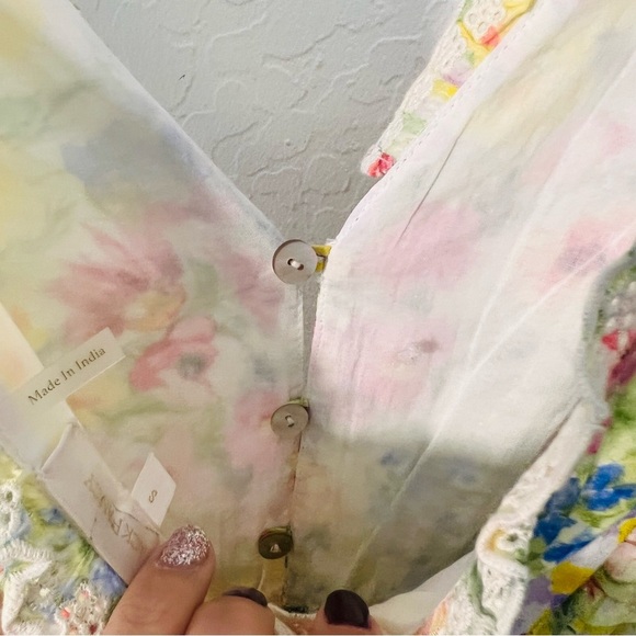 LoveShackFancy Floral Yellow and Pink Dress - S - Picture 6 of 12